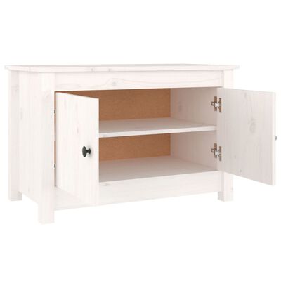 vidaXL Shoe Cabinet White 27.6"x15"x17.9" Solid Wood Pine