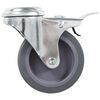 vidaXL Bolt Hole Swivel Casters with Double Brakes 4 pcs 2.95 "