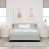 vidaXL Box Spring Bed Light Grey 78.74 x 62.99 in Polyester