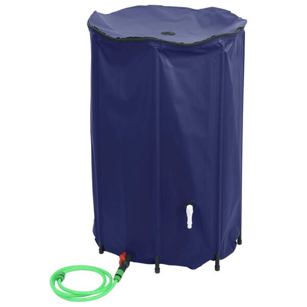 vidaXL Water Tank Blue PVC Large Collapsible Water Tank Cylindrical