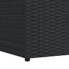 vidaXL Outdoor Storage Box Black PE Rattan, Powder-Coated Steel