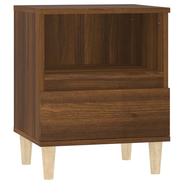 vidaXL Bedside Cabinet Brown oak Engineered wood 15.7 x 13.8 x 19.7 in