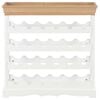 vidaXL Wine Cabinet White 27.6"x8.9"x27.8" MDF
