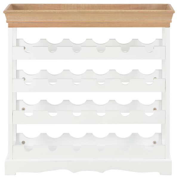 vidaXL Wine Cabinet White 27.6"x8.9"x27.8" MDF