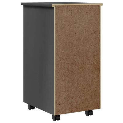 vidaXL Rolling Cabinet with Drawers MOSS Gray Solid Wood Pine