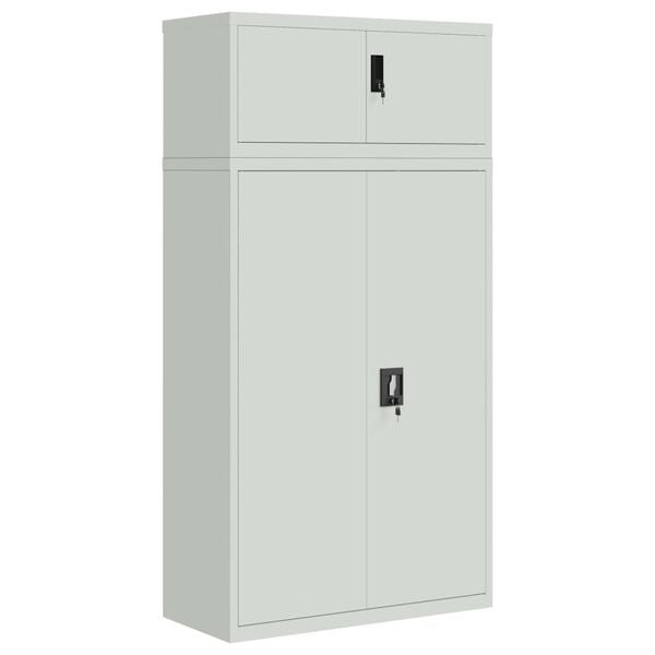 vidaXL File Cabinet Light grey Powder-coated steel Large