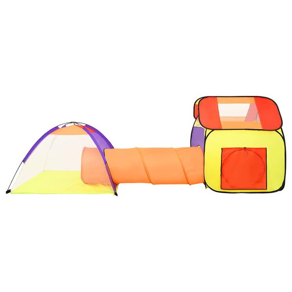 vidaXL Play Tent Multicolor Polyester Large Collapsible Kids Tent