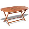 vidaXL Dining Table And Chair Natural Wood Solid Acacia wood Medium