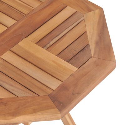 vidaXL Folding Patio Table 17.7"x17.7"x17.7" Solid Teak Wood