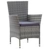 vidaXL Dining Set Grey and dark grey