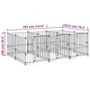 vidaXL Dog Kennel Black Powder-coated steel Large Durable Dog Kennel