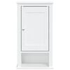 vidaXL Bathroom Wall Cabinet White Solid pine wood, engineered wood, metal