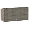 vidaXL Garden Storage Box Grey PE rattan, powder-coated steel Medium