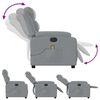 vidaXL Electric Massage Recliner Chair Light Grey