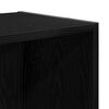 vidaXL Book Cabinet Black Oak 56.30 x 11.81 x 14.17 in Engineered Wood