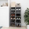 vidaXL Shoe Cabinet Set of 2 Concrete Grey Engineered wood Compact