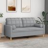 vidaXL 2-seater Sofa Light grey 100% polyester, metal, textilene 55.1 in