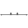 vidaXL Sliding Door Hardware Kit 78.7 " Steel Black