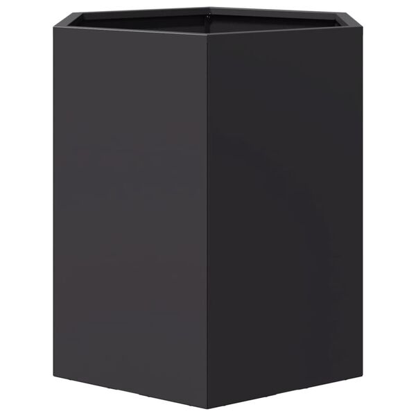 vidaXL Garden Planter Black Steel Medium Durable Garden Planter