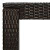 vidaXL Garden Bar Set Brown PE rattan, powder-coated steel Medium