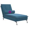 vidaXL Massage Chaise Lounge Blue
