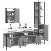 vidaXL Bathroom Furniture Set Grey Sonoma Engineered Wood Large