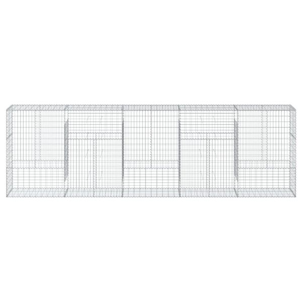 vidaXL Gabion Basket Silver Galvanized Iron Extra Large