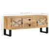 vidaXL TV Cabinet Rough Mango Wood Steel, Zinc Medium TV Cabinet
