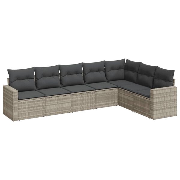 vidaXL Garden Sofa Set Light Gray