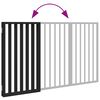 vidaXL Dog Gate Foldable 3 Panels Black 59.1 " Poplar Wood