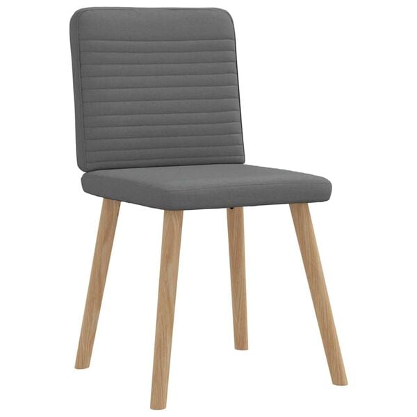 vidaXL Dining Chair Set of 2 Dark Grey