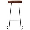 vidaXL Bar Set Dark Brown Solid Rough Mango Wood, Powder-Coated Iron