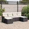 vidaXL Garden Sofa Set Black, Cream White