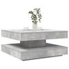 vidaXL Coffee Table Concrete grey Engineered wood Medium Rotatable