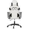 vidaXL Gaming Chair White and Black Faux Leather