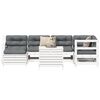 vidaXL Garden Sofa Set White Solid pine wood, Plywood Full Sofa Set