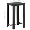 vidaXL Garden Bar Set Black PE rattan, powder-coated steel, polyester