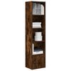 vidaXL Bookcase Smoked Oak Engineered Wood Medium Bookcase Rectangular