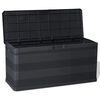 vidaXL Storage Box Black Polypropylene Medium Storage Box Rectangular