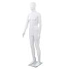 vidaXL Full Body Male Mannequin with Glass Base Glossy White 72.8"