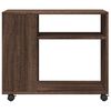 vidaXL Side Table Brown Oak Engineered Wood Medium Side Table