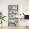 vidaXL Bookcase Concrete Grey Engineered Wood Tall Bookcase