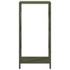 vidaXL Firewood Rack Olive Green 13.4x9.8x27.6" Cold-rolled steel