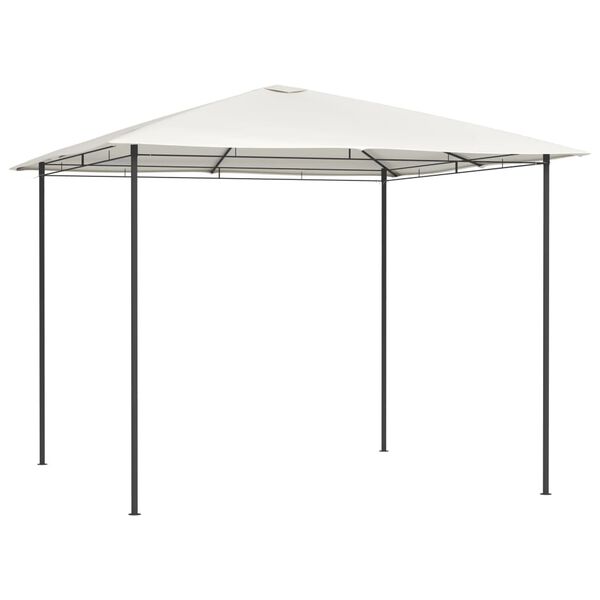 vidaXL Gazebo Cream Steel 9.8x9.8ft Durable Gazebo Square Modern