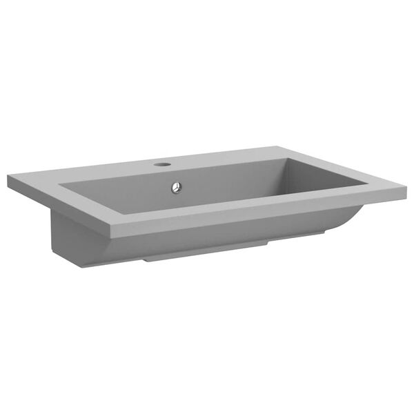 vidaXL Granite Basin 23.62x17.72x4.72" Grey