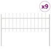 vidaXL Garden Fence White 15.3 x 0.6 m Powder-coated steel