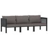 vidaXL 3-seater Sofa Anthracite Poly rattan Medium Modular