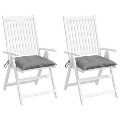 vidaXL Chair Cushions 2 pcs Gray 19.7"x19.7"x2.8" Oxford Fabric