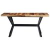 vidaXL Dining Table Natural wood and black