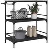 vidaXL Kitchen Trolley Black 39.6"x19.7"x41.3" Engineered Wood